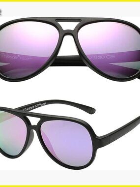 Kids Polarized Aviator Sunglasses Bendable Frame UV Protection Trendy